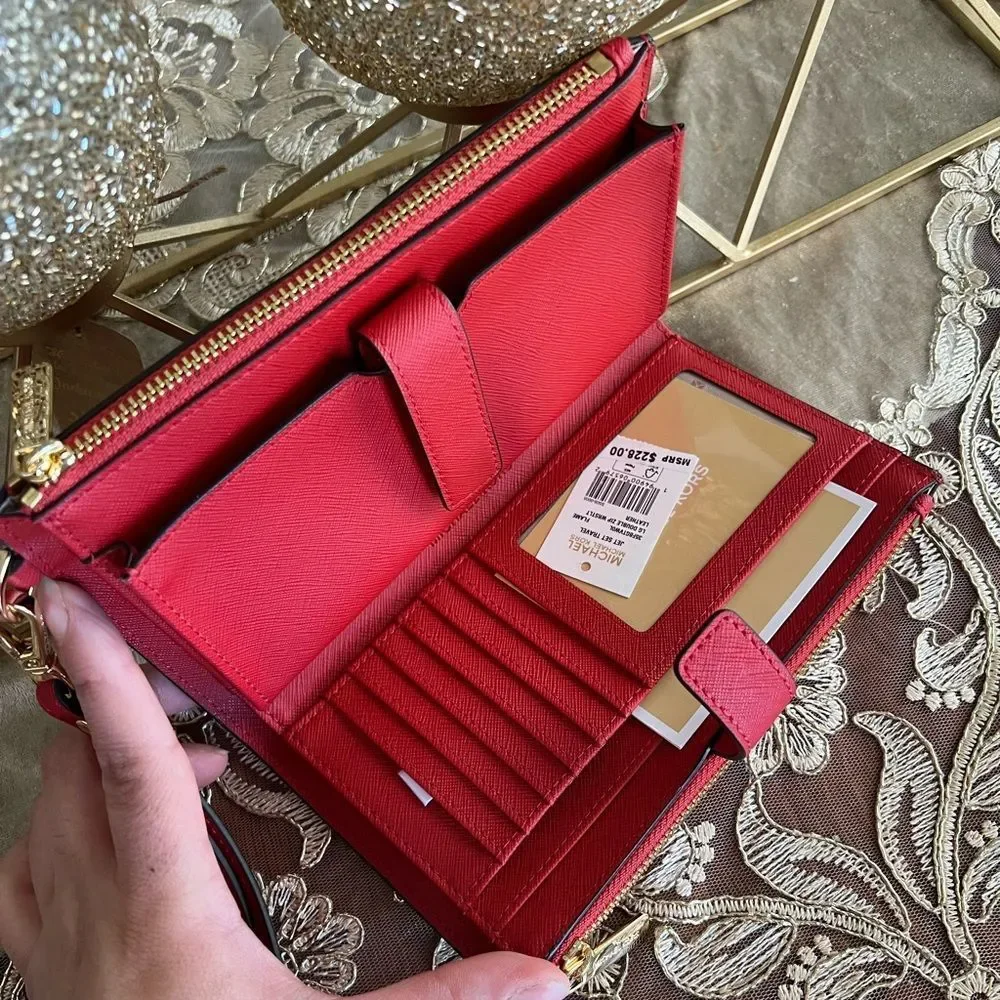 Michael Kors double zipper wristlet